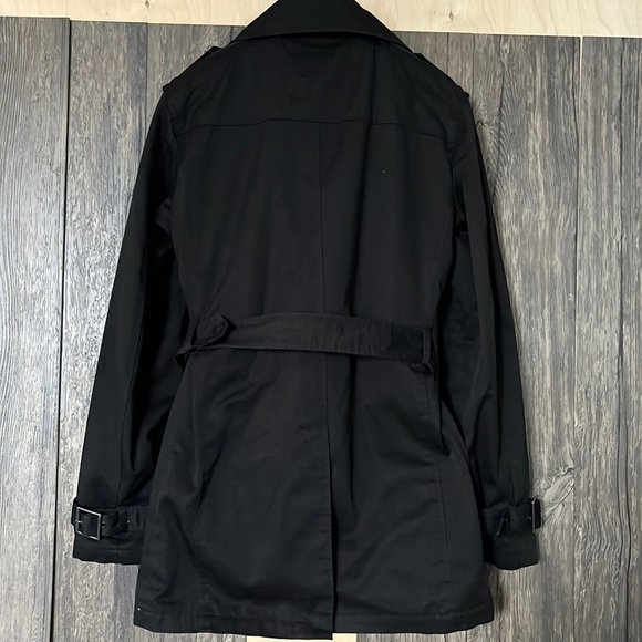 WE FASHION Amsterdam Black Belted Peacoat - Picture 3 of 12